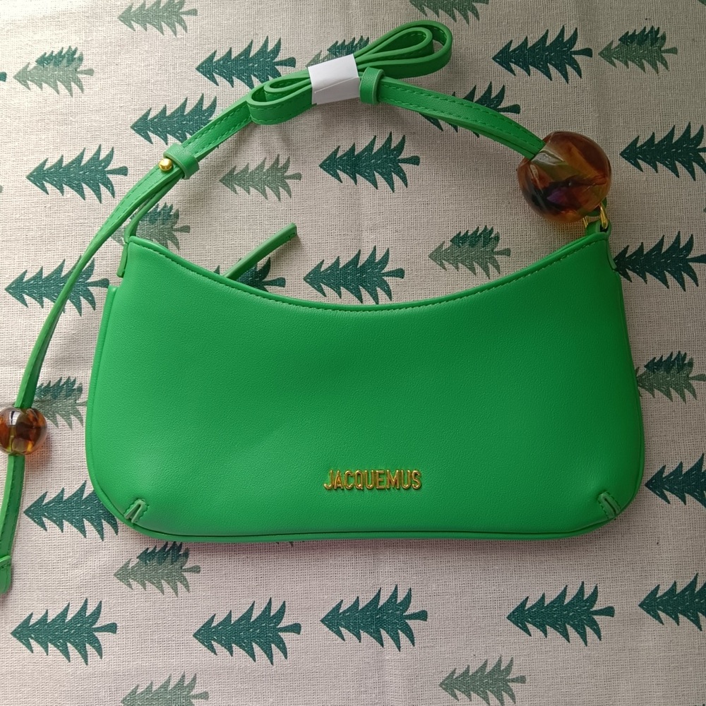 Jacquemus Leather Green Tote Bag Purse